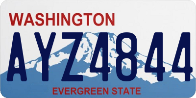 WA license plate AYZ4844