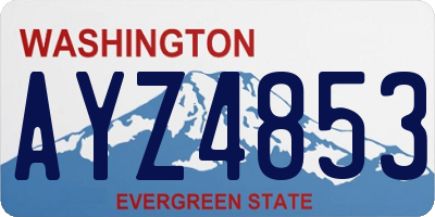 WA license plate AYZ4853