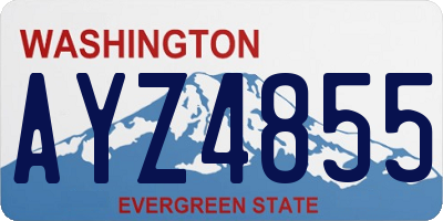WA license plate AYZ4855
