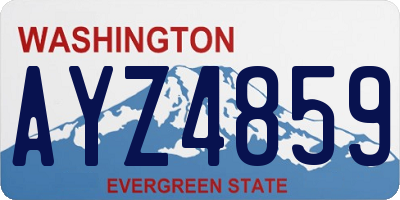 WA license plate AYZ4859