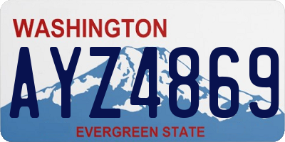 WA license plate AYZ4869