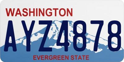 WA license plate AYZ4878