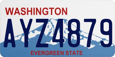 WA license plate AYZ4879