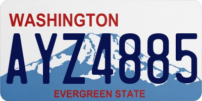 WA license plate AYZ4885