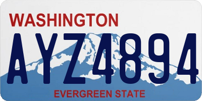 WA license plate AYZ4894
