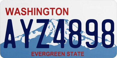 WA license plate AYZ4898