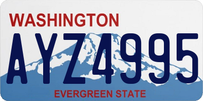 WA license plate AYZ4995