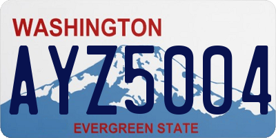 WA license plate AYZ5004