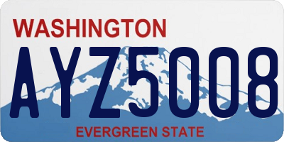 WA license plate AYZ5008