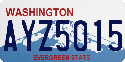 WA license plate AYZ5015