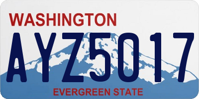 WA license plate AYZ5017