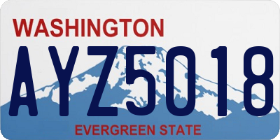 WA license plate AYZ5018