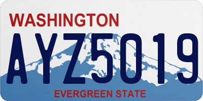 WA license plate AYZ5019