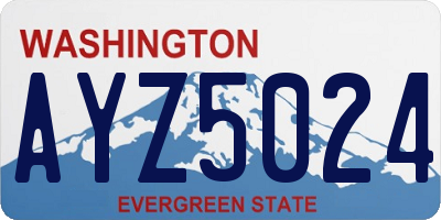 WA license plate AYZ5024