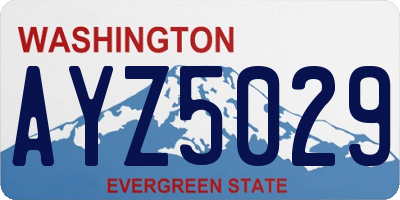 WA license plate AYZ5029