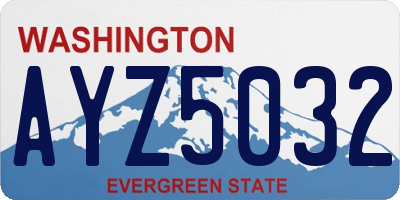 WA license plate AYZ5032