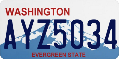 WA license plate AYZ5034