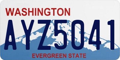 WA license plate AYZ5041