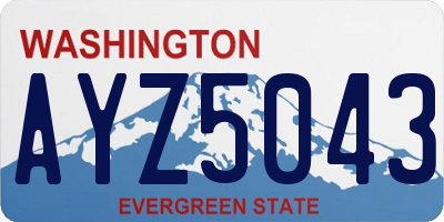 WA license plate AYZ5043