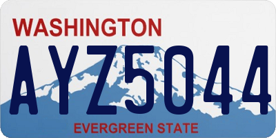 WA license plate AYZ5044