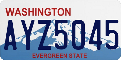 WA license plate AYZ5045