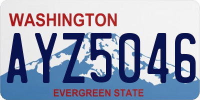 WA license plate AYZ5046