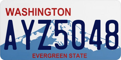 WA license plate AYZ5048