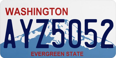 WA license plate AYZ5052