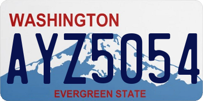 WA license plate AYZ5054