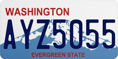 WA license plate AYZ5055