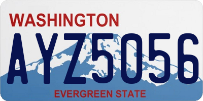 WA license plate AYZ5056