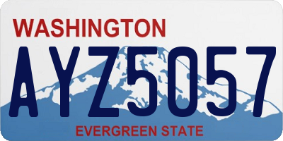 WA license plate AYZ5057