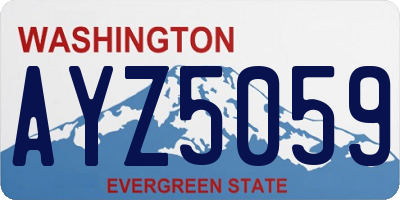 WA license plate AYZ5059