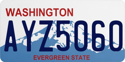 WA license plate AYZ5060