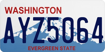 WA license plate AYZ5064