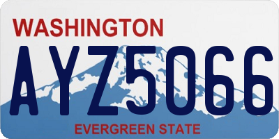 WA license plate AYZ5066