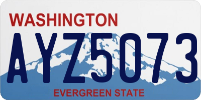 WA license plate AYZ5073