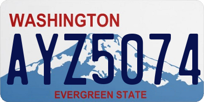 WA license plate AYZ5074