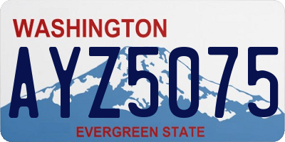 WA license plate AYZ5075