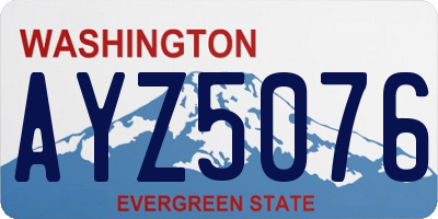 WA license plate AYZ5076