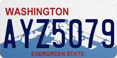 WA license plate AYZ5079