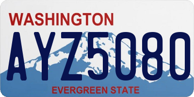 WA license plate AYZ5080