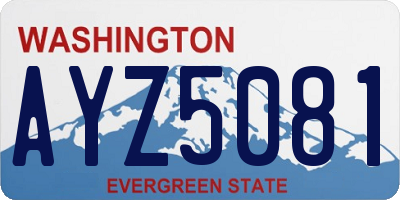 WA license plate AYZ5081