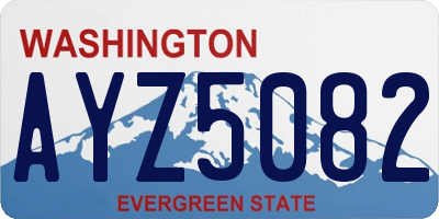 WA license plate AYZ5082