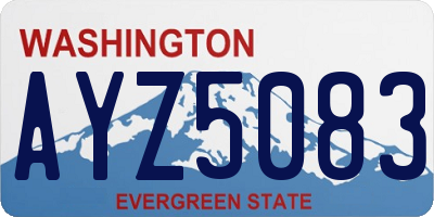 WA license plate AYZ5083