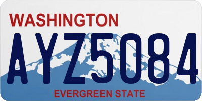 WA license plate AYZ5084