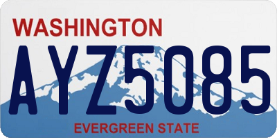 WA license plate AYZ5085