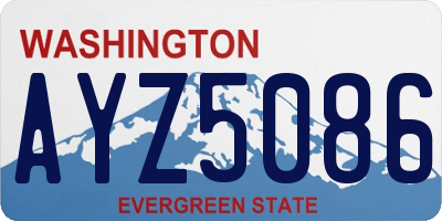 WA license plate AYZ5086