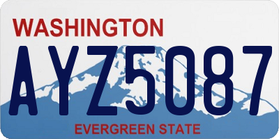 WA license plate AYZ5087