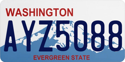 WA license plate AYZ5088